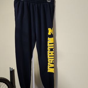 MICHIGAN Navy Sweatpants With Michigan Details Size L